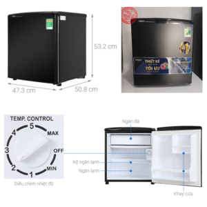 Tủ lạnh khách sạn thương hiệu AQUA dung tích 50 lít
